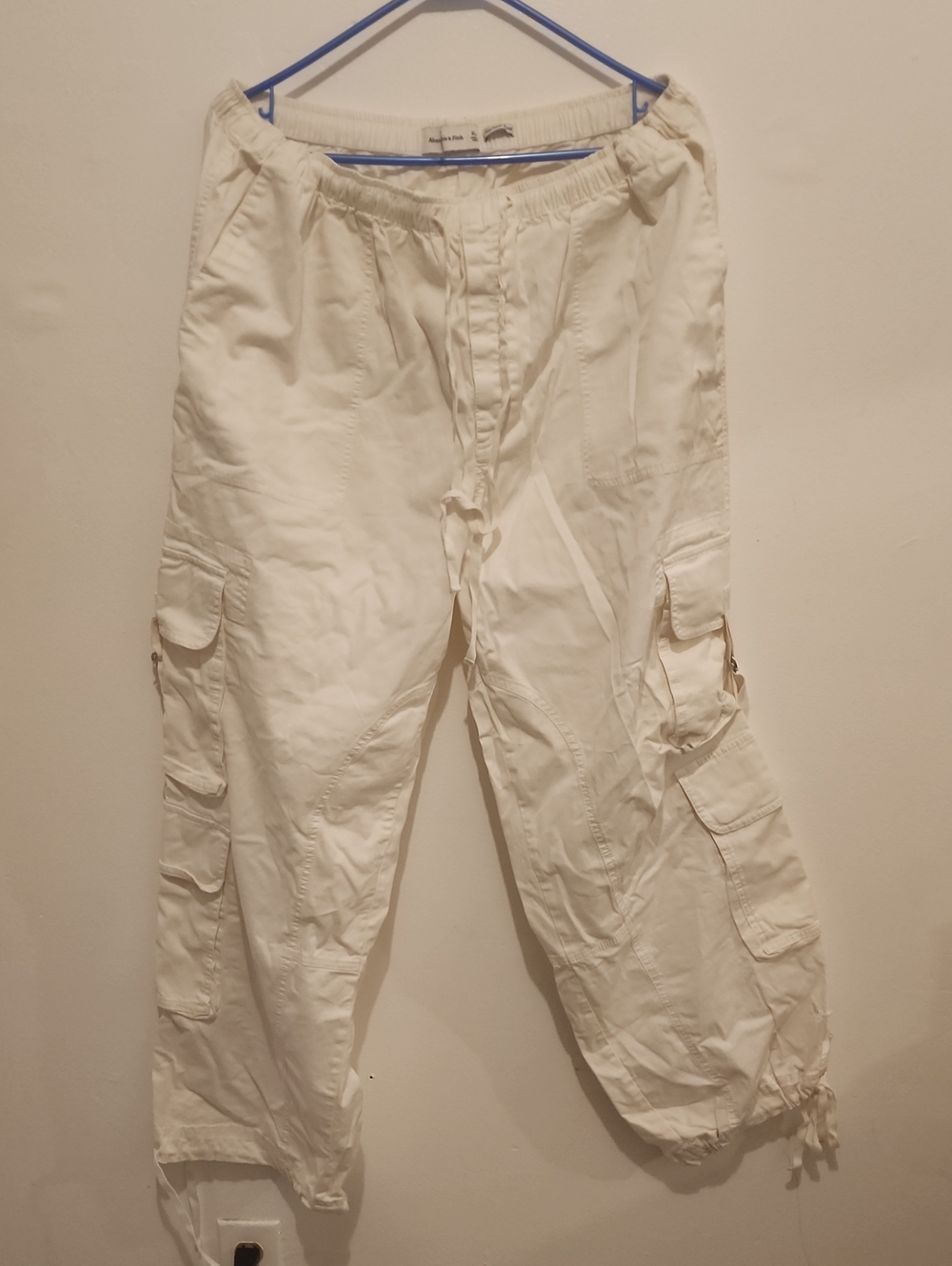 Women's White Cargo Pants - Casual Utility Style